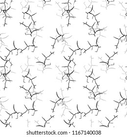 Elegant black seamless pattern with chaotic cracks in black, grey and white colors. Light contrasting repeat backdrop using for cards, wallpapers, scrapbooking, print, gift wrap, manufacturing etc.