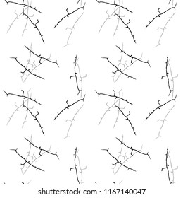 Elegant black seamless pattern with chaotic cracks in black, grey and white colors. Light contrasting repeat backdrop using for cards, wallpapers, scrapbooking, print, gift wrap, manufacturing etc.