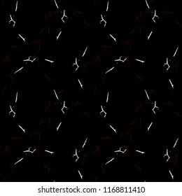 Elegant black seamless pattern with chaotic cracks in black, red and white colors. Light contrasting repeat backdrop using for cards, wallpapers, scrapbooking, print, gift wrap, manufacturing etc.