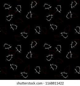 Elegant black seamless pattern with chaotic cracks in black, red and white colors. Light contrasting repeat backdrop using for cards, wallpapers, scrapbooking, print, gift wrap, manufacturing etc.