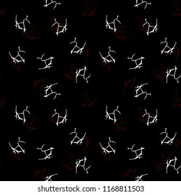 Elegant black seamless pattern with chaotic cracks in black, red and white colors. Light contrasting repeat backdrop using for cards, wallpapers, scrapbooking, print, gift wrap, manufacturing etc.