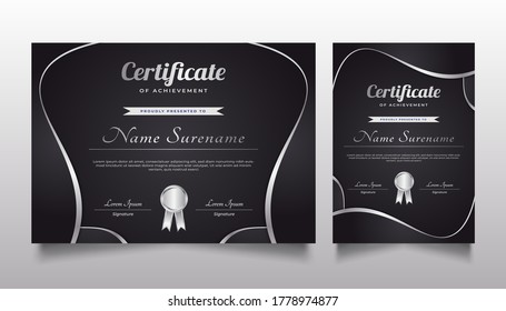 Elegant Black and Silver Certificate Template