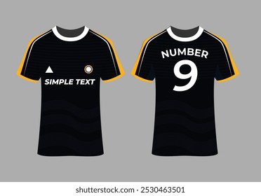 Elegant black sports jerseys race jerseys running shirts jersey sublimation template