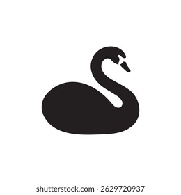 Silhueta de Cisne Negro Elegante OF