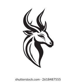 Abstrato Vetor gazela cabeça Ícone ou modelo de design de logotipo