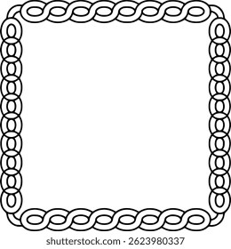 Elegant black and white border for design elements