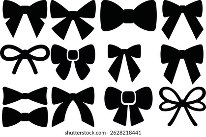 Elegante preto e branco arco gravata ilustração vetor Designs para moda formal