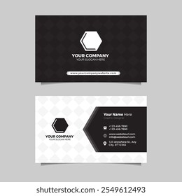Elegant Black and White Business Card design 