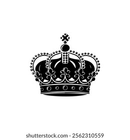 Elegant Black and White Crown Graphic Design