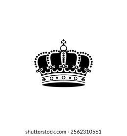 Elegant Black and White Crown Graphic Design