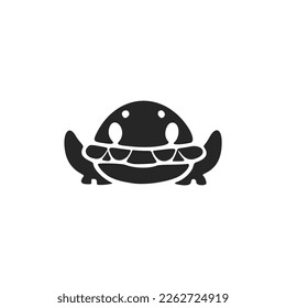 Elegant black and white cute turtle logo. Good for business and brands.