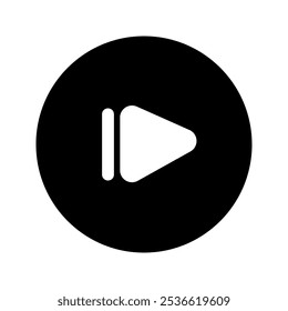 Elegant Black and White Fast Forward Icon Logo for Websites and Graphic Design – Clean and Minimalist, Ideal for Digital Interfaces, Mobile Apps and Projects Requiring a Modern, Professional Aesthetic