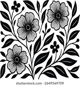 Elegant Black and White Floral Arrangement