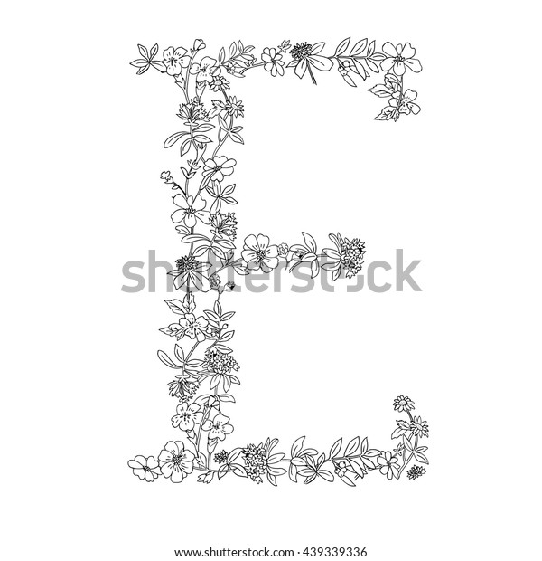 Featured image of post Floral Letter E Coloring Pages For Adults