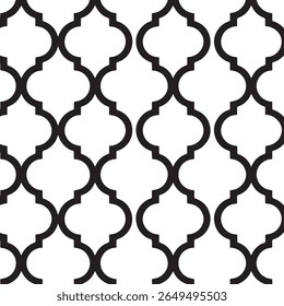 Elegant black and white geometric pattern design for interior decor.
