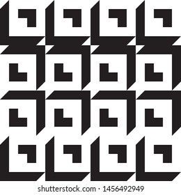 Elegant black and white isometric background with cubes with shadow Vector illustration
