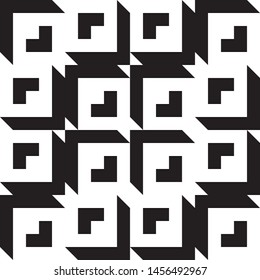 Elegant black and white isometric background with cubes with shadow Vector illustration

