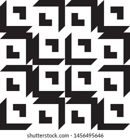 Elegant black and white isometric background with cubes with shadow Vector illustration

