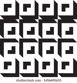 Elegant black and white isometric background with cubes with shadow Vector illustration

