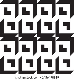 Elegant black and white isometric background with cubes with shadow Vector illustration

