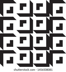 Elegant black and white isometric background with cubes with shadow Vector illustration
