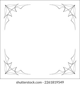 Elegant black and white monochrome ornamental border for greeting cards, banners, invitations. Isolated vector illustration.
