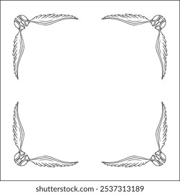 Elegante schwarz-weiße einfarbige Zierleiste mit Spitzrahmen für Grußkarten, Banner, Einladungen. Vektorrahmen für alle Größen und Formate. Isolierte Vektorgrafik.	
