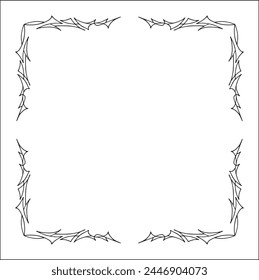 Elegant black and white ornamental frame, decorative border, corners for greeting cards, banners, business cards, invitations, menus. Isolated vector illustration.