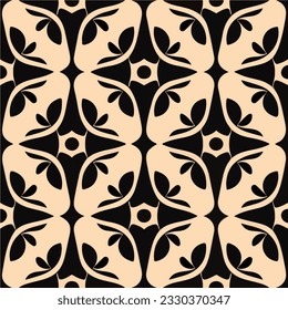 Elegant black and white pattern influenced by the art nouveau style, showcasing intricate leaves that form a captivating dark flower pattern.