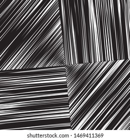 Elegant black and white pattern with straigt parallel lines Vector illustration