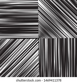Elegant black and white pattern with straigt parallel lines Vector illustration