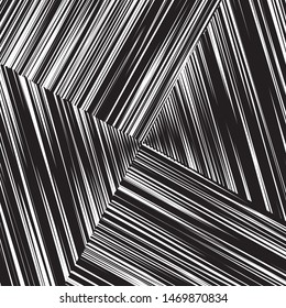 Elegant black and white pattern with straigt parallel lines Vector illustration