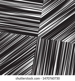 Elegant black and white pattern with straigt parallel lines Vector illustration