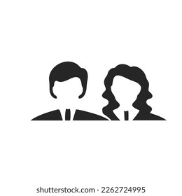 Elegant black and white people communication logo. Good for brands.