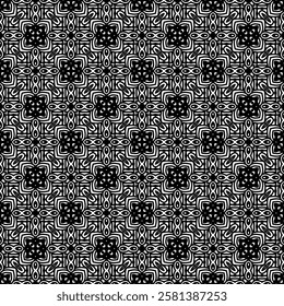 Elegant Black and White Seamless Pattern for Design and Textiles