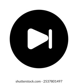 Elegant Black and White Skip Forward Icon Logo for Websites and Graphic Design – Clean, Minimalist Design, Ideal for Digital Interfaces, Mobile Apps, and Projects Requiring a Modern, Professional Aest
