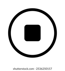 Elegant Black and White Stop Icon Logo for Websites and Graphic Design – Minimalist and Versatile, Perfect for Digital Interfaces, Mobile Apps, and Professional Projects Requiring a Clean, Modern Look