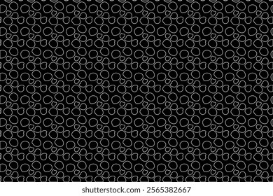 Elegant black and white vector illustration with captivating and intricate pattern design