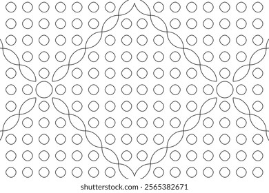 Elegant black and white vector illustration with captivating and intricate pattern design