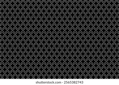 Elegant black and white vector illustration with captivating and intricate pattern design