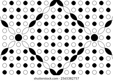 Elegant black and white vector illustration with captivating and intricate pattern design