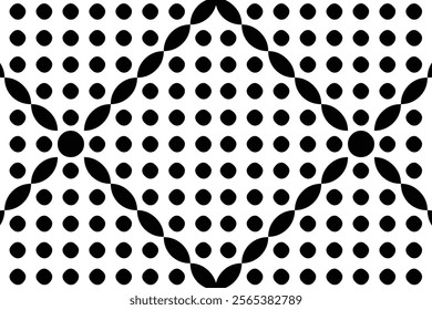 Elegant black and white vector illustration with captivating and intricate pattern design