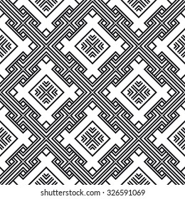 An elegant black and white, vector pattern