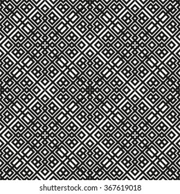 An elegant black and white vector pattern, geometric square tiles