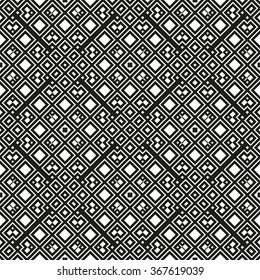 An elegant black and white vector pattern, geometric square tiles