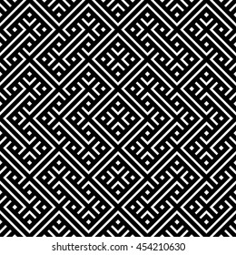 An elegant black and white vector pattern, geometric square tiles