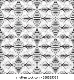 An elegant black and white vector seamless pattern, metallic texture