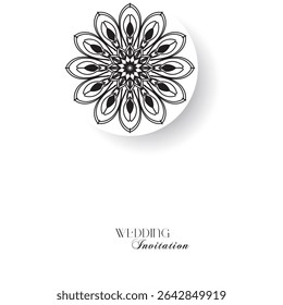 Elegant Black and White Wedding Iinvitation Card