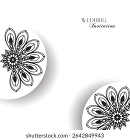 Elegant Black and White Wedding Iinvitation Card