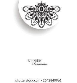 Elegant Black and White Wedding Iinvitation Card